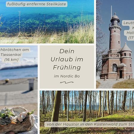 Nordic Bo -Wellen Wald Und Wilde Kueste- Strandnahe Doppelhaushaelfte Mit Waldterrasse Surendorf Exteriör bild