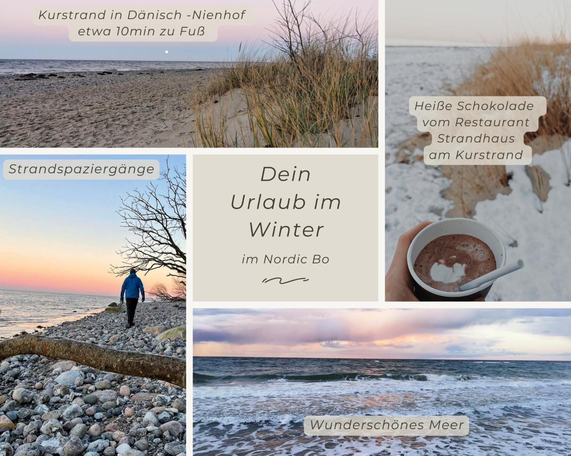 Nordic Bo -Wellen Wald Und Wilde Kueste- Strandnahe Doppelhaushaelfte Mit Waldterrasse Surendorf Exteriör bild